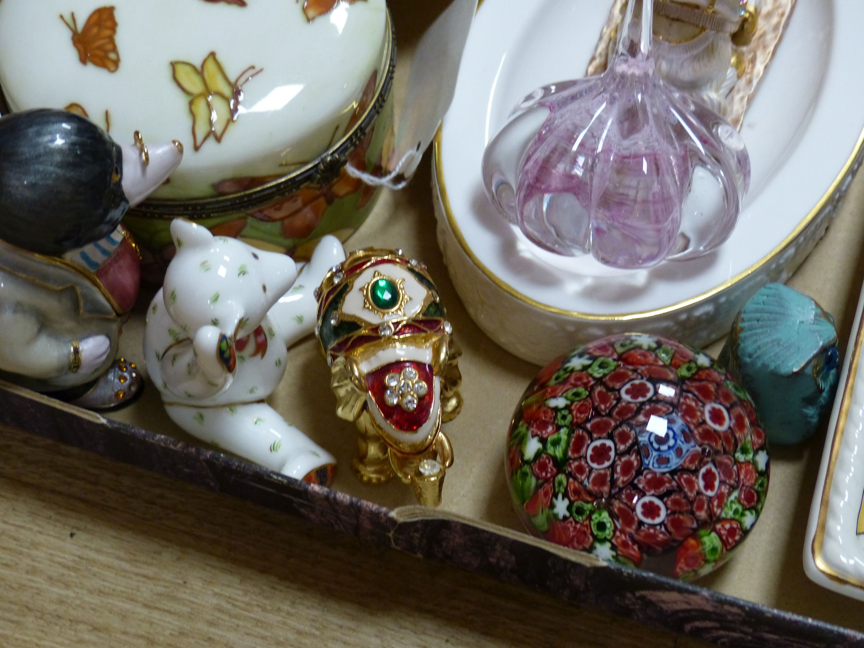 A Royal Crown Derby 'Treasures of Childhood' Rag Doll and Teddy Bear and other decorative items